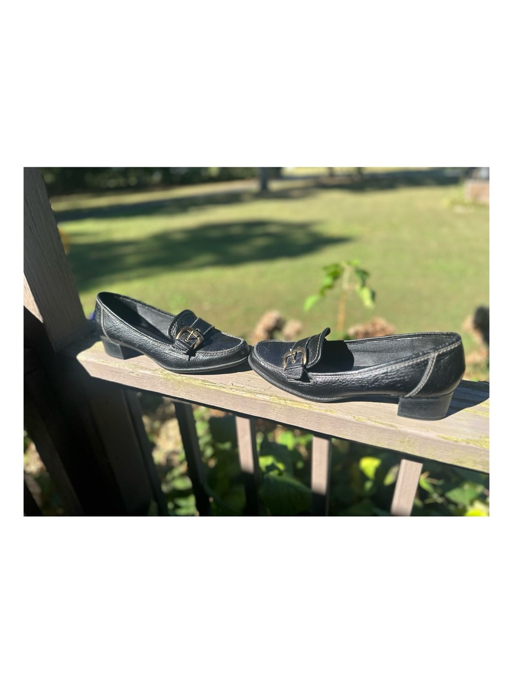Liz Claiborne Women’s Burke Block Heeled Loafers with Buckles Size 10 M